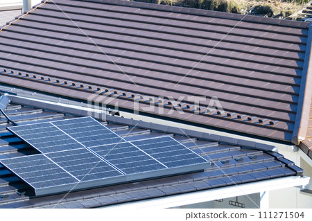 Solar panel installed on the roof Solar panel installed on the roof 111271504