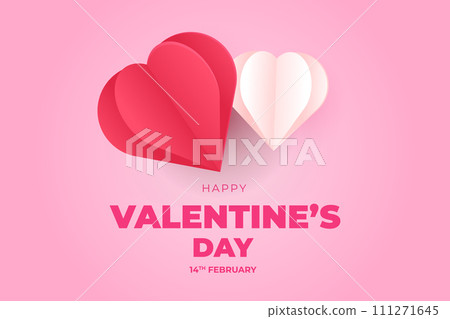 Happy Valentine's Day background, Happy Valentine's Day love banner 111271645