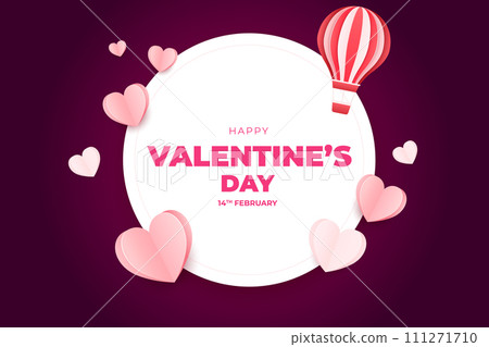 Happy Valentine's Day background, Happy Valentine's Day love banner 111271710