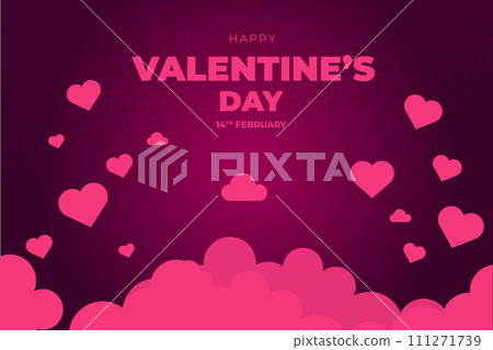Happy Valentine's Day background, Happy Valentine's Day love banner 111271739