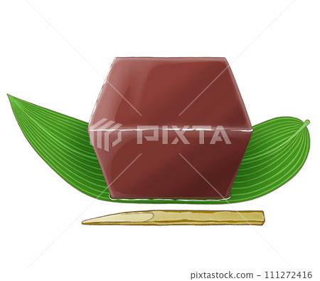 竹葉上的水羊羹插圖 111272416