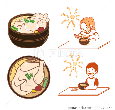 ginseng chicken soup illustration ginseng chicken soup illustration 111272468