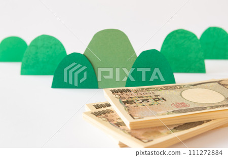 山脈、金錢和計算器、森林收入、國內木材、伐木 山脈、金錢和計算器、森林收入、國內木材、伐木 111272884