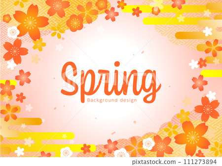 日式櫻花圖案背景設計 日式櫻花圖案背景設計 111273894