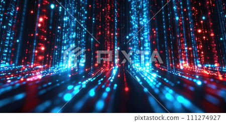 AI-generated content. abstract light technology background glows in dark of comeliness AI-generated content. abstract light technology background glows in dark of comeliness 111274927