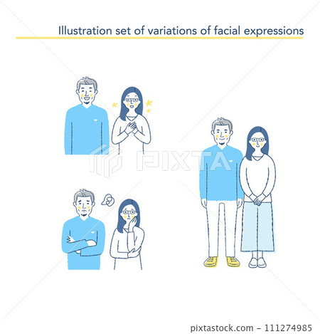 Couple's expression variations Couple's expression variations 111274985