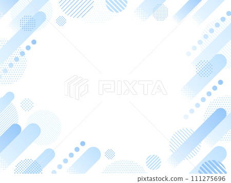 淺藍色上升線和幾何圖案圓框 111275696