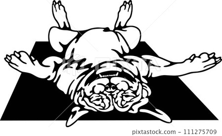 Relaxing American Bully Dog - Funny Dog - Pet Dog Vector Clipart, Dog Silhouette Stencil Relaxing American Bully Dog - Funny Dog - Pet Dog Vector Clipart, Dog Silhouette Stencil 111275709