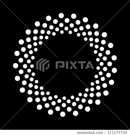 Abstract dotted shape. 111275734