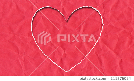 Paper torn in the shape of a heart Paper torn in the shape of a heart 111276054