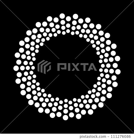Abstract dotted shape. Abstract dotted shape. 111276086