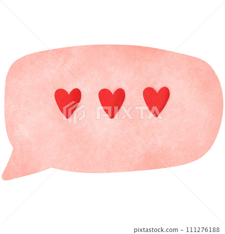 Three hearts on white background 111276188