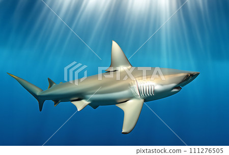 Shark AI generated image illustration sea Jaws great white shark horror 111276505