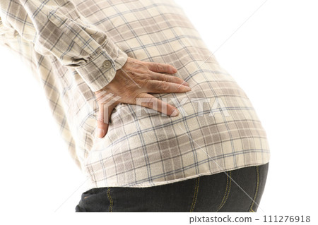 Senior man suffering from backache 111276918