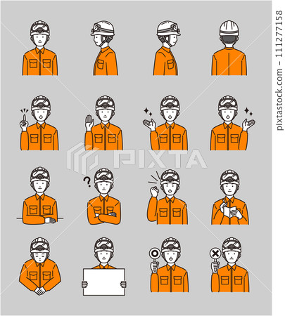 Rescue team illustration set Rescue team illustration set 111277158