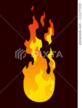 Fire animation sprite. Red and orange fire flame. Hot flaming element for game animation. Vector icon in cartoon style Fire animation sprite. Red and orange fire flame. Hot flaming element for game animation. Vector icon in cartoon style 111277159