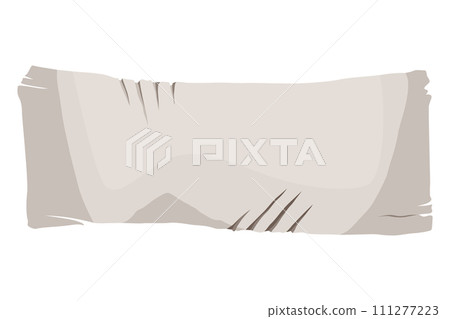 Blank banner sign or gravestone. Stone sign board, cartoon vector design piece of rock. Illustration game menu rock tablet, heavy gray cracked boulder 111277223