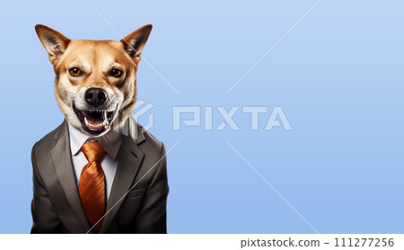 Dog man in a business suit Dog man in a business suit 111277256
