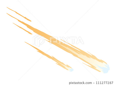 Object can fly in earth atmosphere layers. Colorful infographic icon, meteors or comet. Vector illustration 111277287