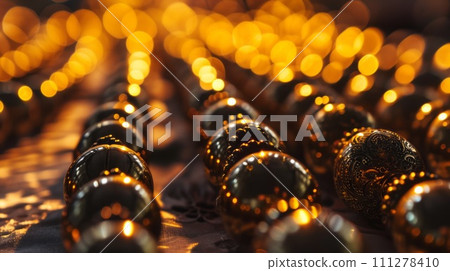 Muslim prayer rosary. Symbol of islam religion 111278410