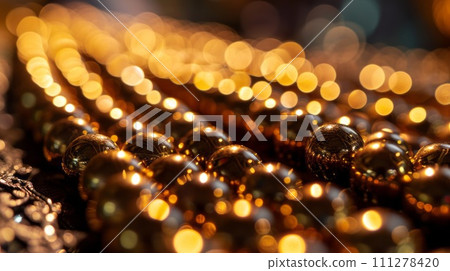 Muslim rosary praying beads for practicing mindfulness meditation praying beads. Muslim rosary praying beads for practicing mindfulness meditation praying beads. 111278420