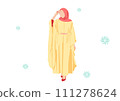 women abaya fashion yellow and Red combination 111278624