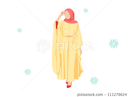 women abaya fashion yellow and Red combination women abaya fashion yellow and Red combination 111278624