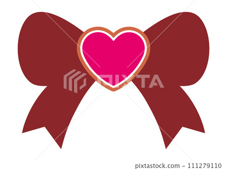 Illustration material heart and ribbon Illustration material heart and ribbon 111279110