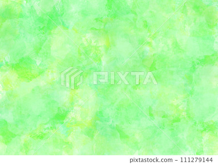 Bright yellow-green watercolor background material 111279144