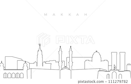 Outline Makkah skyline. Outline Makkah skyline. 111279782
