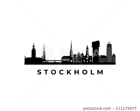 Vector Stockholm skyline.  111279975