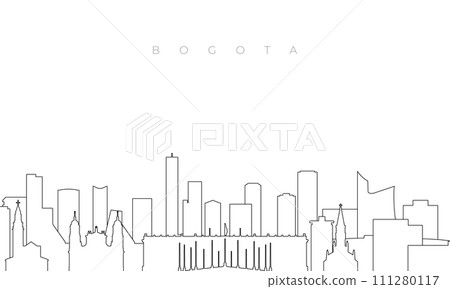 Outline Bogota skyline. Outline Bogota skyline. 111280117