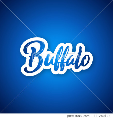 Buffalo - hand drawn lettering phrase. Buffalo - hand drawn lettering phrase. 111280122