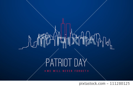 September 11 New York City Skyline banner. September 11 New York City Skyline banner. 111280125