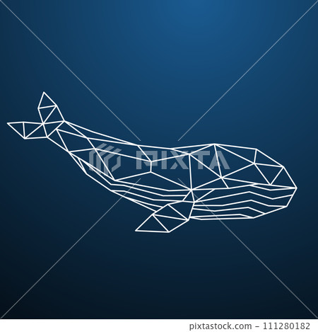 Geometric whale design. Geometric whale design. 111280182