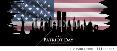Patriot Day 911 horizontal banner. 111280287