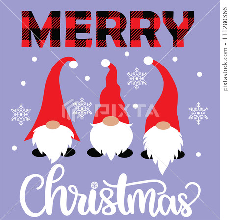 Merry Christmas Gnomes, Santa, Christmas Holiday, Vector Illustration File Merry Christmas Gnomes, Santa, Christmas Holiday, Vector Illustration File 111280366