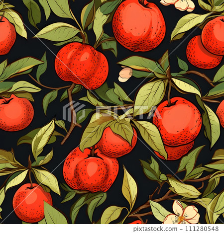 seamless pattern with ripe oranges 111280548