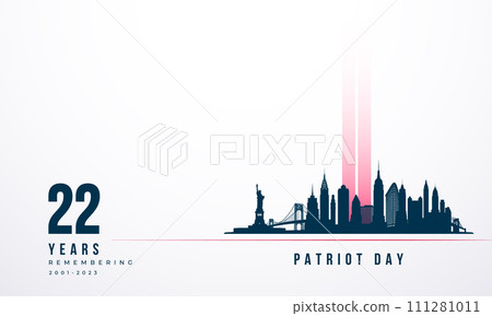 2001-2023 Patriot Day banner for 22nd anniversary of the tragedy. 111281011
