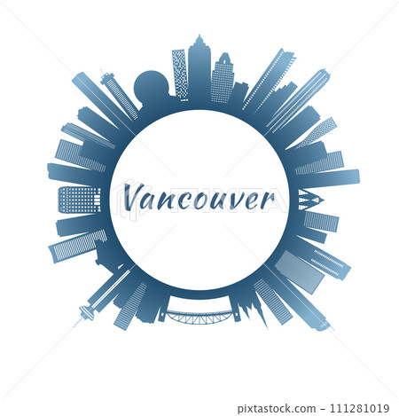 Vancouver skyline with colorful buildings. 111281019