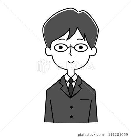 一個穿著黑色西裝、戴眼鏡的男人 一個穿著黑色西裝、戴眼鏡的男人 111281069