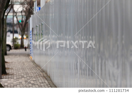 Temporary enclosure at construction site Universal steel plate Temporary enclosure at construction site Universal steel plate 111281734