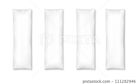 Rectangle mockup pillows realistic vector illustration set Rectangle mockup pillows realistic vector illustration set 111282946