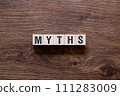 Myths - word concept on building blocks, text 111283009