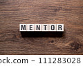 Mentor - word concept on building blocks, text 111283028