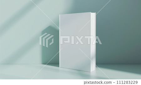 AI-generated content. Empty White Book Cover Mockup Template 111283229