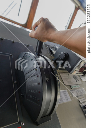 Navigational control panel with hand Navigational control panel with hand 111283823