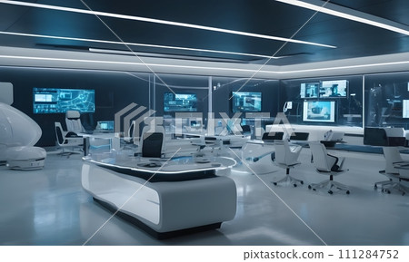 AI-generated content. Futuristic Control Room Ambience AI Generated AI-generated content. Futuristic Control Room Ambience AI Generated 111284752