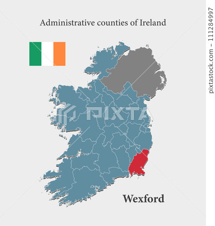 Vector map Ireland, county Wexford Vector map Ireland, county Wexford 111284997