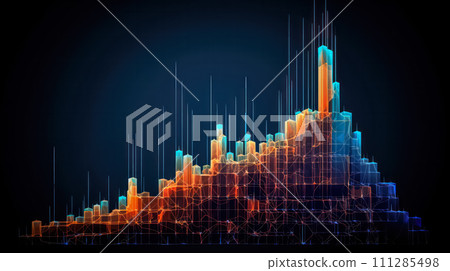 Housing market graph depicting rising prices for rent and purchase 111285498